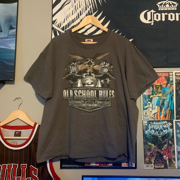 Harley-Davidson x Looney Tunes Old School Rules T-shirt - Picture 1 of 7